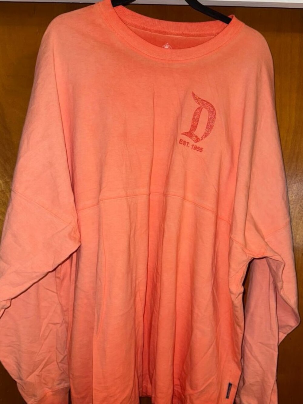 Disney Parks Disneyland Coral Ombre Glitter Spirit Jersey